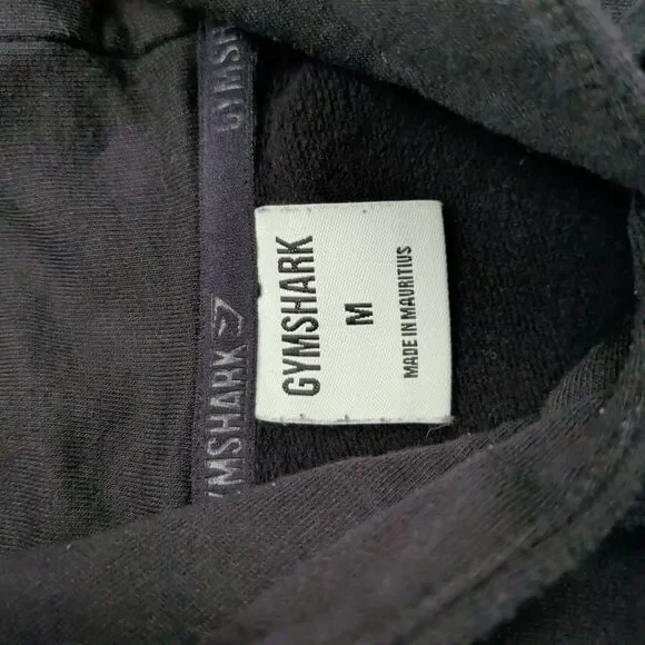 Gymshark Hoodie‎ Pullover Womens Medium Black Workout Gym Activewear Athleisure - Picture 3 of 10